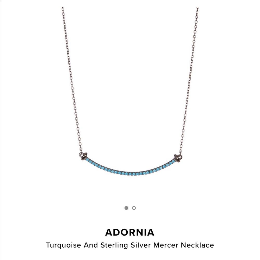 ADORNIA Turquoise Black Rhodium sterling silver